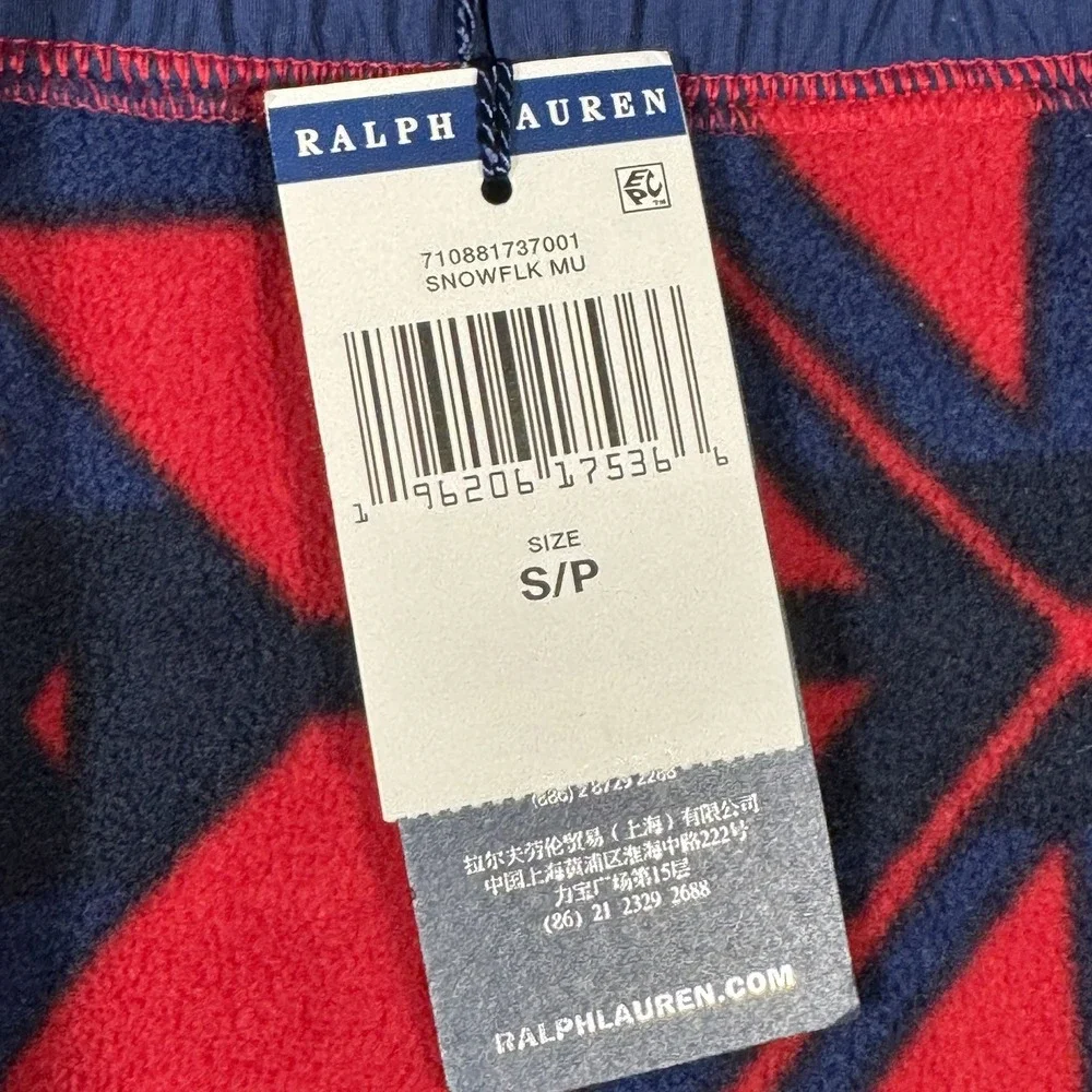 Ralph Lauren‎ Fleece Sweatpants Mens S Snowflake Winter Fleece Jogger Pants